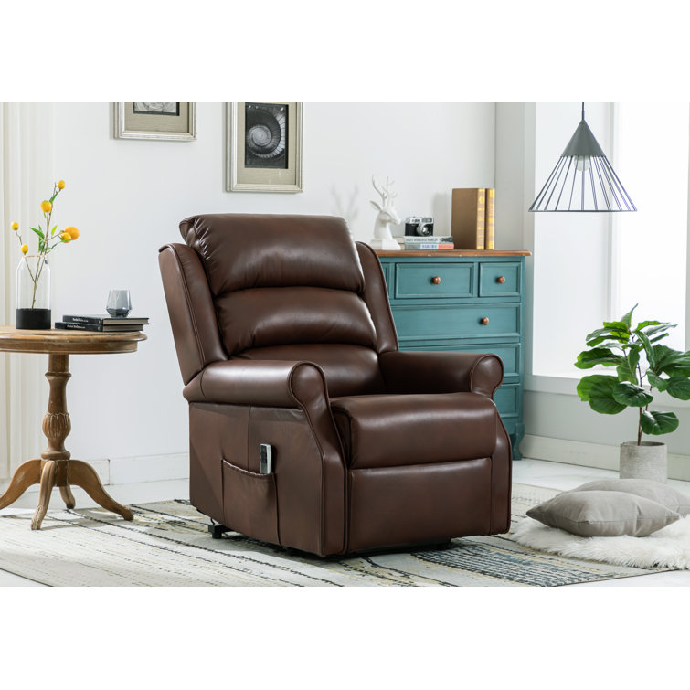 Rosalind Wheeler Chelly Leather Manual Recliner Wayfair.co.uk